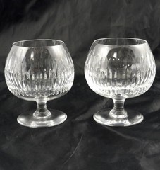 2 Atlantis Algarve Cut Crystal Brandy Snifters 4-3/4″ Multiple Pairs Available