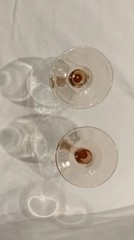 Sets Of 2 – Luminarc Wine Glass Rose Pink Blush Stem 8-1/8” Tall