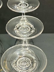 Mikasa Allegro Gold Wine Glasses Set 6 Crystal Gold Rim Goblets 7.5” EUC