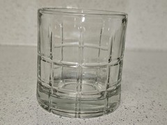 Set of 8 Anchor Hocking Manchester Tartan Clear Rocks Glasses 10.5 oz