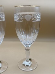 NEW Waterford Crystal Carleton Gold Water Goblet Height: 8 3/8 in Width: 3 1/8