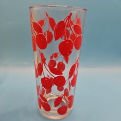 Red Shed Fruit Juice Glasses 5′ Apple Cherry Lemon Orange 8oz