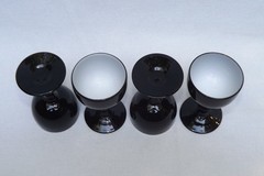 Carlo Moretti MCM Black & White Cordial Glasses VTG – Set of 4