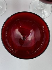 Vintage MCM Bryce Ruby 668 Cordial Liqueur Liquor Cocktail Glasses Set 5 RARE