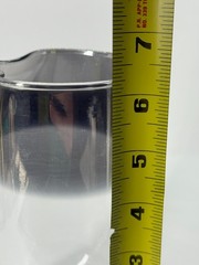 Vintage Silver Band 20 oz 6 1/4″ Glass No Handle Martini Pitcher