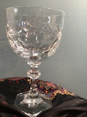 VTG 2 Villeroy & Boch Miss Desiree Crystal Large Wine/Water Glasses Retired Posh