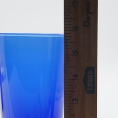 Vintage Anchor Hocking Refreshers Cobalt Blue Tapered Flat Tumbler 5 7/8″