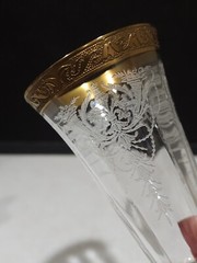 1- Morgantown Carlton Marco Gold 4 7/8″ PARFAIT GLASS