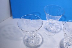 Lot Of 4 George & Martha Water Goblets By Nancy Prentiss