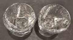 2 Mikasa Motion Double Old Fashioned Glasses 3 3/4″ Excellent Condition 10 Oz.