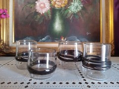 4 Pc. Unique Hand Blown And Signed Studio Art Glass Glasses Made 2012