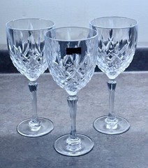 WATERFORD CRYSTAL ☘️ 💎 3 – 8 1/2″ Marquis MARKHAM Crystal Water Goblets Glasses