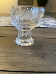 Iittala Finland Crystal Kekkerit Timo Sarpaneva 3 1/2″ Glass Goblet Set of 4