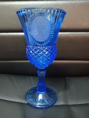 Vintage Fostoria Avon George Washington Cobalt Blue Goblet
