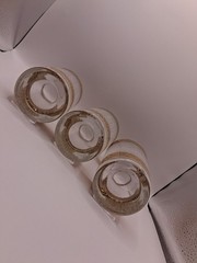 Vtg. Culver Ltd. Scintilla 22K Gold Highball Tumblers 3 Floral Diamond Glasses