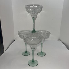 Cristal D’Arques-Durand Sombrero Margarita Glass 7.5″ Tall Set of 4