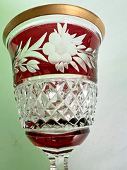 Set 3 Ebeling Reuss Marchioness Cut 2 Clear Wine Liquor Sherry Stem Glasses 5.5″