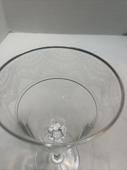 Lenox Crystal Fair Lady Platinum Trim Etched Bowl 7 .5″ Water Glass Goblet