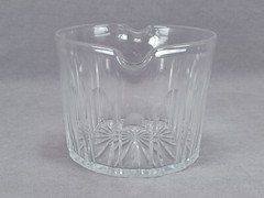 19th Century British Cut Panels & Lines Flint Glass Wine Rinser C. 1840-1860s B