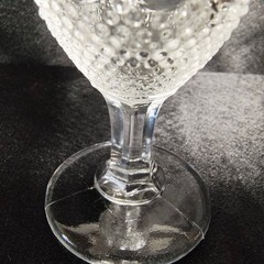 1914 EAPG Indiana Glass Co No 30 (OMN) Cordial Glass Set of 2 AKA Dew & Raindrop