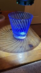 VINTAGE DANSK Cobalt Blue Spiral Swirl Glass Mouth Blown – Double Old Fashioned