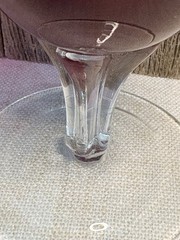 Set of 10 Ruby Red Water Iced Tea Goblets Clear Fluted Stems c. 1970s