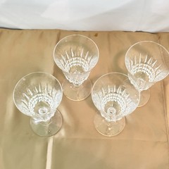 Vtg. Discontinued Set Of 4 Wine glasses Tuilleries Villandry pattern 6.25”Tall