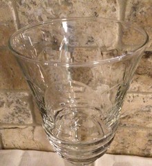 Vintage Libbey Rock Sharpe Arctic Rose Water Goblet
