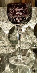 Nachtmann Traube Amethyst Purple Tall Hock Wine Crystal Glass 7 5/8”
