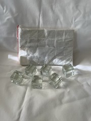 24 Vintage Clear Blown Crystal Glass Ice Cubes