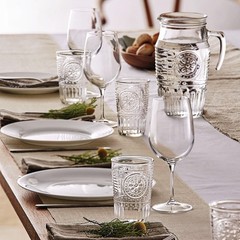 Romantic Water Glass Set of 4 | 10.25 oz Italian Glassware for Beverages