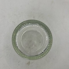 Glass Short Clear Cylindrical Flat Base 3D Laser Etched Modern Barware