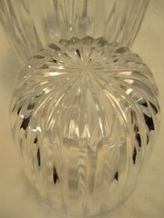 MOSER ??? HEAVY CLEAR CRYSTAL RIBBED DESIGN TUMBLE UP BEDSIDE CRAFTE