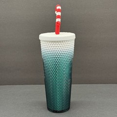 Starbucks Disneyland Studded Holiday Tumbler 24oz Mickey Mouse Candy Cane Cup