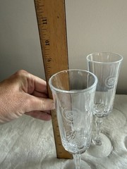 Vintage Cadillac 1999 24% Lead Crystal Champagne Flutes Set of 4 Made in USA