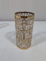 Vintage Shoji “Trellis” Gold Highball Glasses – Set of 4 – MCM Barware