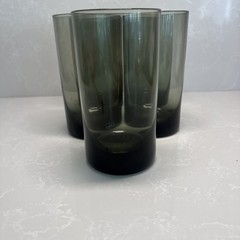 MCM Sasaki~Coronation Smoke~5” High Ball Glass Tumbler ~Set of 5Japan