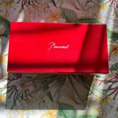 Baccarat Rosa Year Tumbler 2015 Crystal Rock Glass pair Glasses with Box