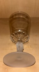 L G Wright Three-Faces Frosted Stem, Water Goblet, 6 1/4″