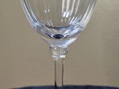 C 1800 Georgian Prussian Fluted Wine Water Goblet Hand Blown Glass Crystal 9⅛»