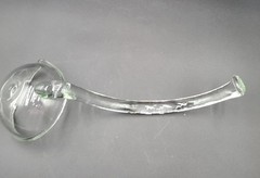 Vintage L.E. Smith Glass 12″ Punch LADLE Single Spout Handblown
