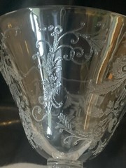 Glastonbury – Lotus Vesta Clear 6″ Champagne Sherbet Glass (HOLDS 6 oz full)