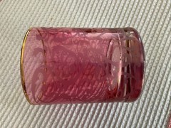 Venetian Style Glass Lowball Colorfull Glasses Set Of 4. Vintage.