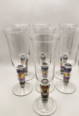Mikasa «Kensington Pattern-Fluted Shape-Distinct «Jeweled» stem- Set of 7
