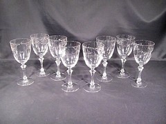 Tiffin Franciscan Dolores Water Goblets Stem 17453 Set of 8