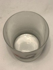Set of 2 Vintage Culver Frosted Glass Christmas Cat Lowball Glasses 4.25 in.