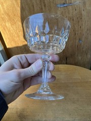 Cristal D’Arques-Durand CHANTELLE Crystal Champagne/Tall Sherbet 5.5” tall