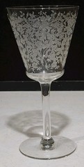 Lot Of 11~ Seneca Rose Lace Floral Etch Crystal 7 1/4″ Water/Wine Glass Goblet