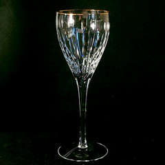 LENOX GRANDEUR WINE GLASSES, 7 7/8″, 6 oz, Cut Lead Crystal, 22K Trim, USA, 4PCS