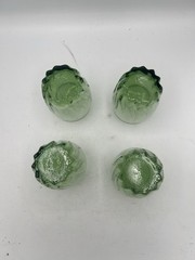 Anchor Hocking Central Park Ivy Green Old Fashioned Glasses Swirl Set Of 4